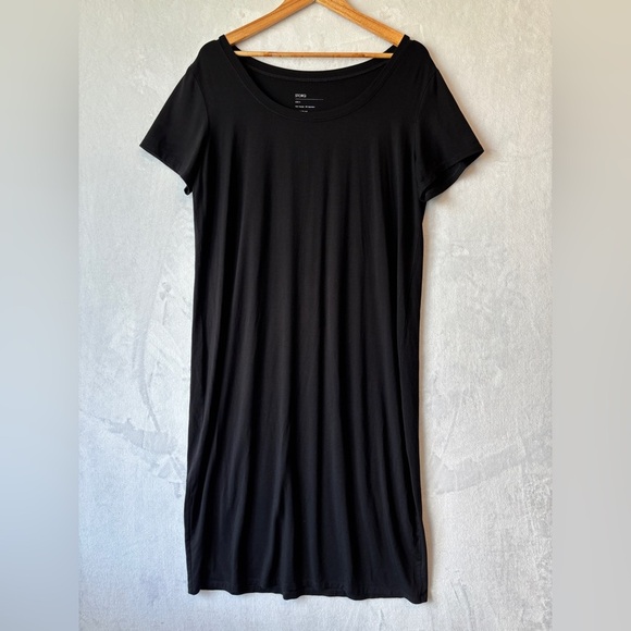STORQ womens black casual lounge On Repeat T-Shirt Maternity Dress size 5 XL - Picture 2 of 8